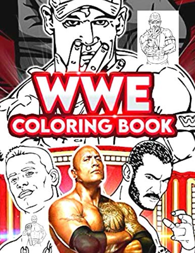 wwe coloring book: for Kids and Adults with Fun, Easy, and Relaxing High-quality images by si ...