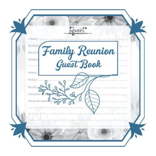 Family Reunion Guest Book Elegant Keepsake Family GetTogether Signin