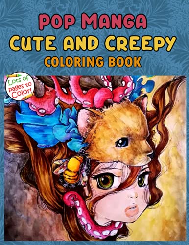 Pop Manga Coloring Book: Pop Manga Cute and Creepy Coloring Book For ...