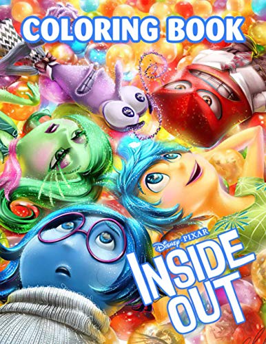 Inside Out Coloring Book: A Cool Item With Many Designs Of Inside Out For Relaxing And Relieving ...