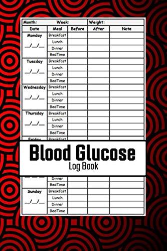 Blood Glucose Log Book: Daily Glucose Monitoring Logbook - 1 Year Blood ...