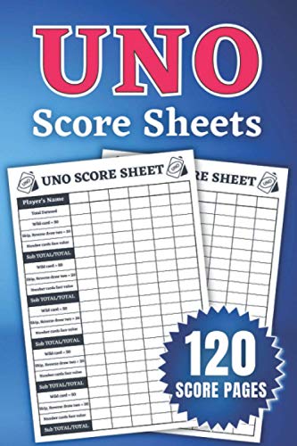 UNO Score Sheets: UNO Score Cards and Pads | UNO Board UNO Score Cards and Pads | UNO Board Game ...