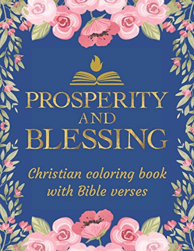 Prosperity And Blessing. Christian Coloring Book With Bible Verses