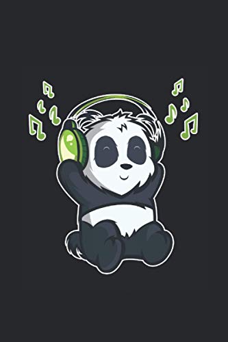 Panda And Music Pandas Notebook, Dotted Bullet (6
