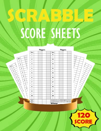 Scrabble Score Sheets: Scrabble Score Sheets Pads Official, Scrabble ...