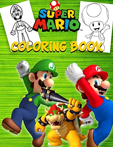 super mario coloring book: 50+ Illustrations Mario Brothers Coloring ...