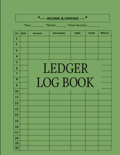 Ledger Log Book : perfect for tracking and recording finances ...