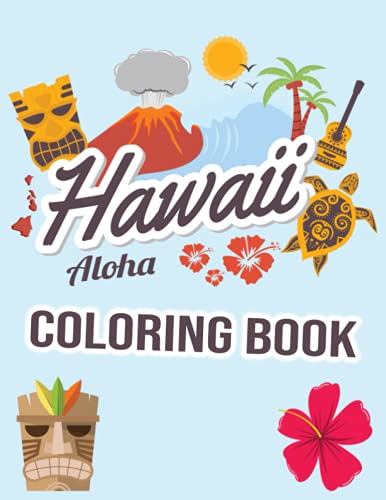 Hawaii Coloring Book: Simple Quality Pages to Color for Kids, Boys