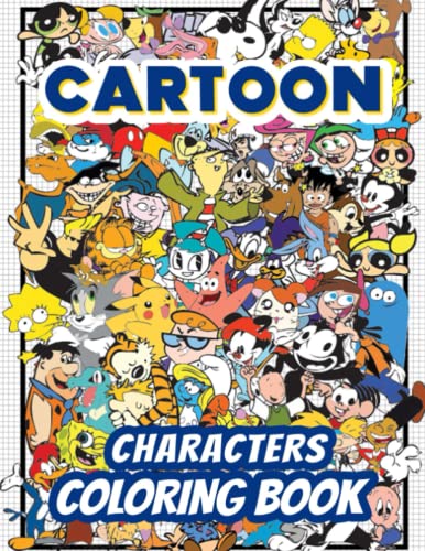 250+ Cartoon Characters Coloring Book: Coloring Book with Beautiful and ...