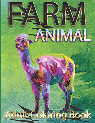 Farm animal adult coloring book: An Adult Coloring Book with 50 page ...