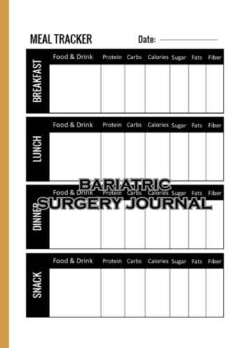 Bariatric Surgery Journal: Bariatric Food Journals For Tracking Meals ...