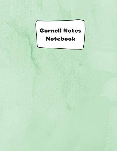 Cornell Notes Notebook: Cornell Note Paper Notebook- Greenish Cover