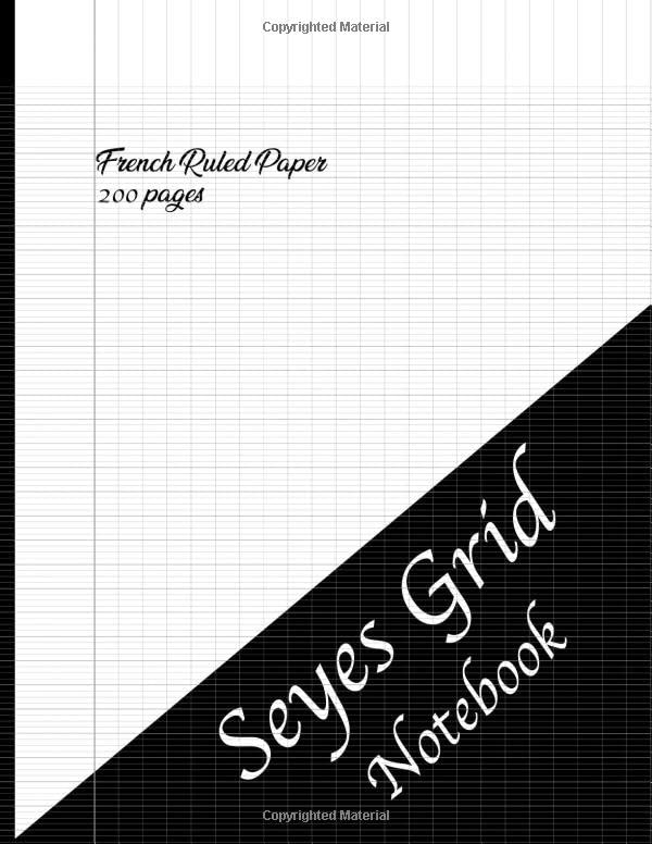 Seyes Grid Notebook 200 Pages of Seyes grid system graph paper book