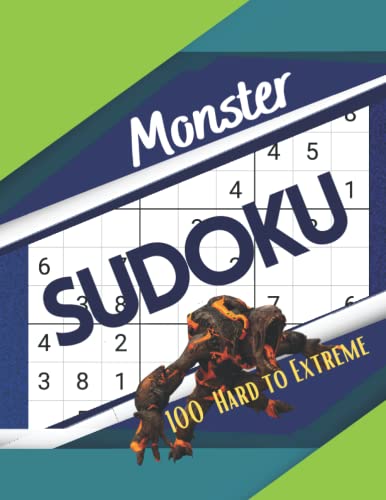 Monster Sudoku (Hard to Extreme): Per page One killer sudoku puzzles ...