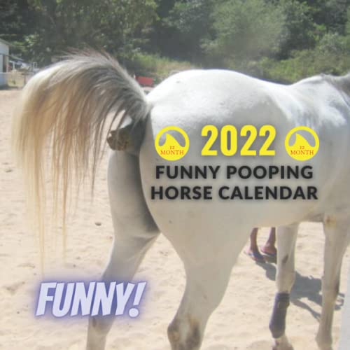 Funny pooping horse calendar 2022 Funny Animal Lover Gag Joke Gift for