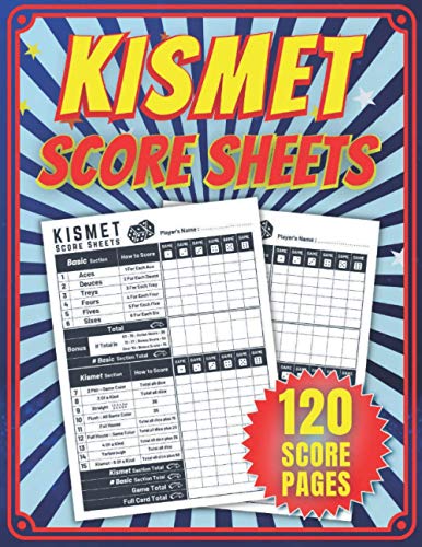KISMET Score Sheets: KISMET Score Book For Tracking Your Favorite Game | KISMET Refill Sheets a ...
