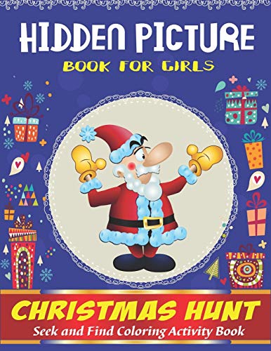 Hidden Picture Book for Girls, Christmas Hunt Seek And Find Coloring ...