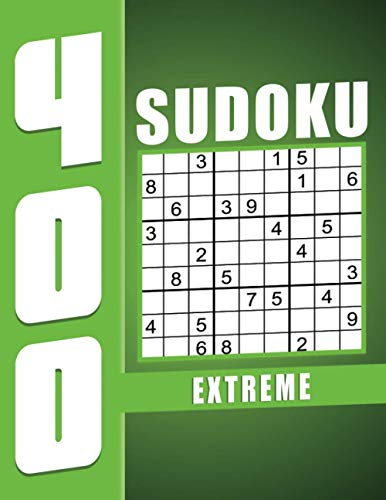 Extreme Sudoku Book for Adults Large Print: 400 Puzzles Sudokus with ...
