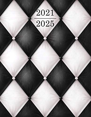 2021 2025 Weekly/Monthly Planner - All-in-ONE Black & Wihte Design,to