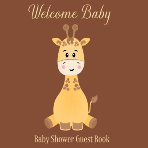 Baby Shower Guest Book Baby Giraffe Safari Theme Decorations