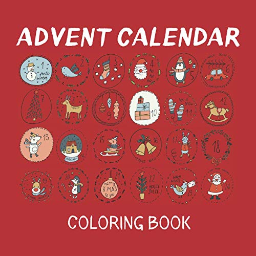 Advent Calendar Coloring Book Christmas Countdown for Kids Beauty
