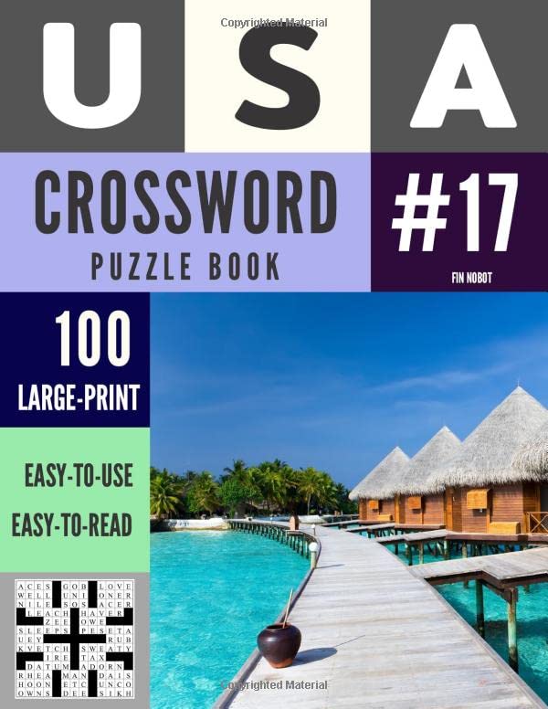 USA Crossword Puzzle Books 100 LargePrint Crossword Puzzle Book for