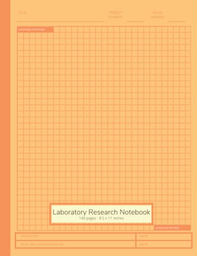 Laboratory Research Notebook: Lab Notebook for Graduate Students - Grad ...