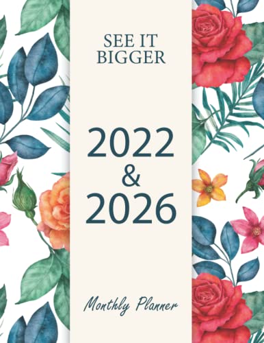 See it Bigger Planner 2022-2026 Monthly by Planahead: Floral Cover | 5