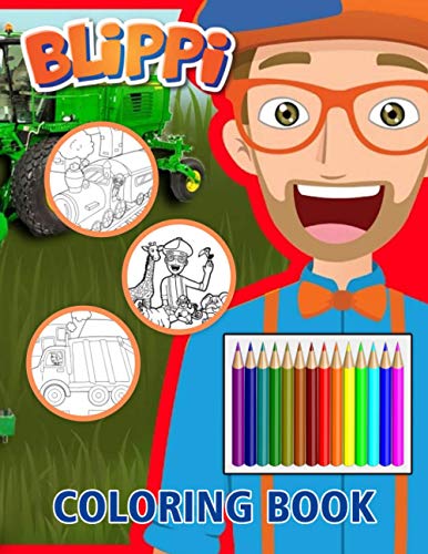 Blippi Coloring Book: A Lovely Coloring Book For Relaxation And Stress ...