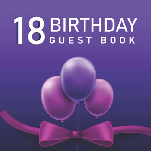 18th Birthday Guest Book Best Wishes from Family and Friends to Write