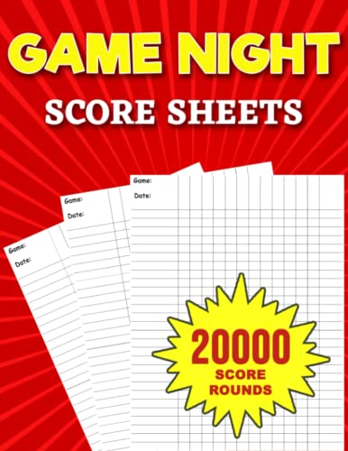 Game Night Score Pads: 130 Large Score Keeping Journal Notebook ...