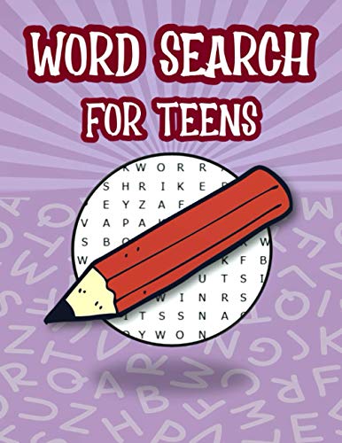 Word Search For Teens: Fun Brain Teasers Book For Teens, Search And ...