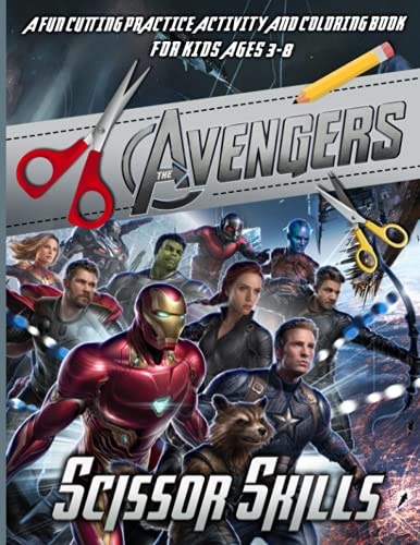 Avengers Scissor Skills: Awesome Illustrations Learning Cut And Color ...