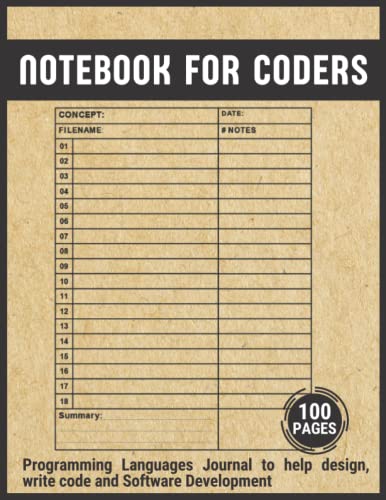Line Numbered Paper for Coding: Programming Languages Journal to help ...