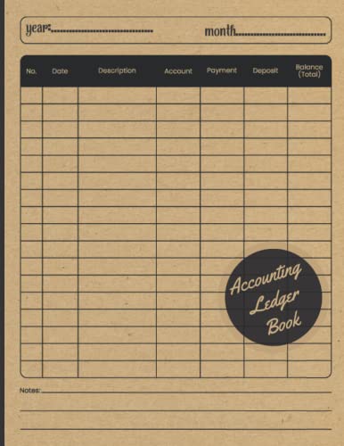 Accounting Ledger Book: Bookkeeping Record Book, Simple Bookkeeping Log ...