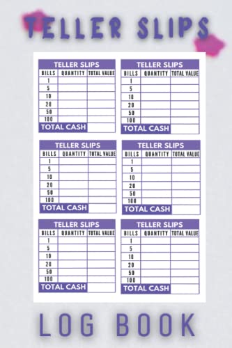 Teller Slips Logbook Cash Breakdown - 101391186 