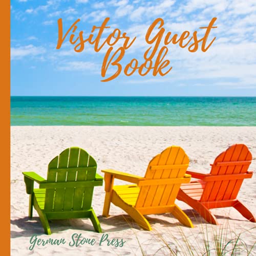 Visitor Guest Book Sign In Log Book For Vacation Rentals, Beach House