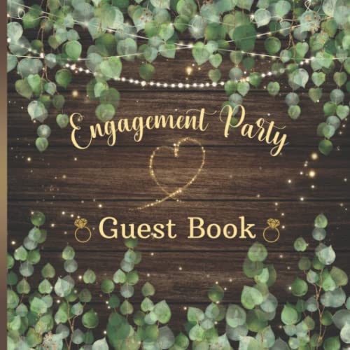 Engagement Party Guest Book SignIn Book for Wedding Engagement