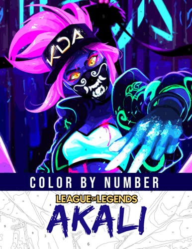 Akali Color Akali Color By Number: Favorite League of Legends Video Game Character ...