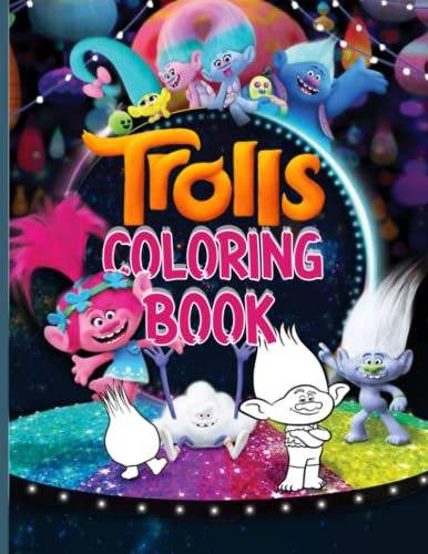Trolls Coloring Book: Amazing Jumbo Mini Exclusive Books For Adults And ...