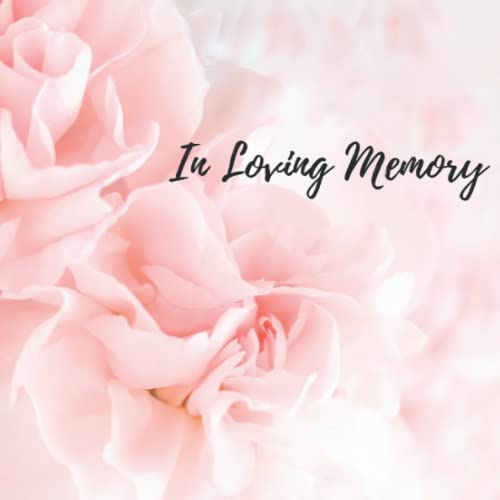 In Loving Memory Funeral Guest Book Floral Celebration of Life Guest