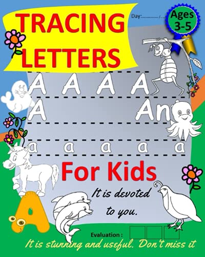 Tracing letters for kids Ages 3-5: Learning cursive handwriting ...