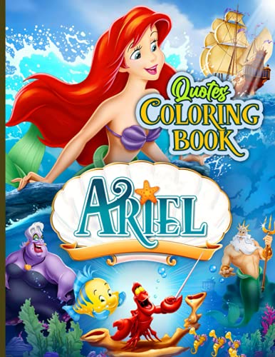 Ariel Quotes Coloring Book: Great Ariel Coloring Books For Kid And ...