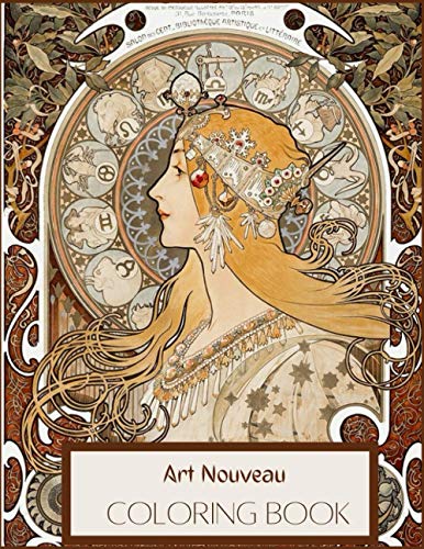 Art Nouveau Coloring Book: Alphonse Maria Mucha Vintage Coloring Book