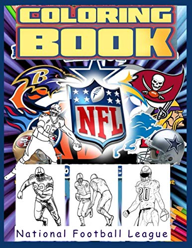 National Football League NFL Coloring Book: +58 Illustrations by patriq ...