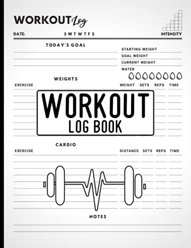 Workout Log Book: Weight Lifting Training Log Book, Cardio by UNIVERS ...