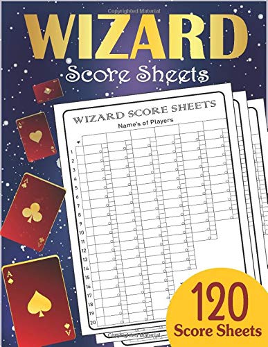 Wizard Score Sheets: 120 Large Score Pads for ScoreKeeping, Wizard ...