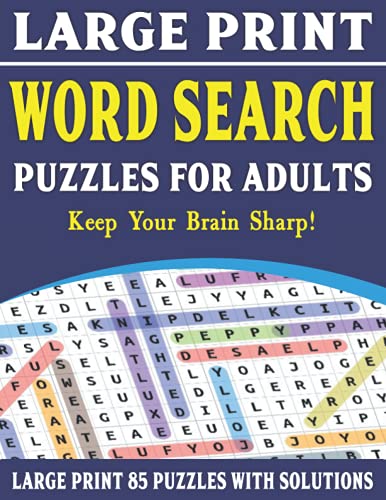 Large Print Word Search Puzzle Book For Adults: Word Find Puzzles for ...