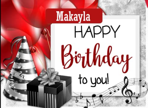 Happy Birthday Makayla Personalized Birthday Guest Books: Show Makayla