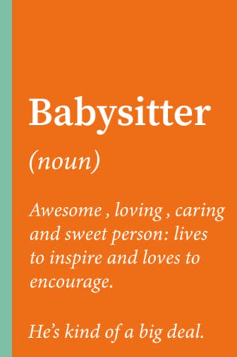 Babysitter Definition Journal Awesome Cool Funny Definition Journal 